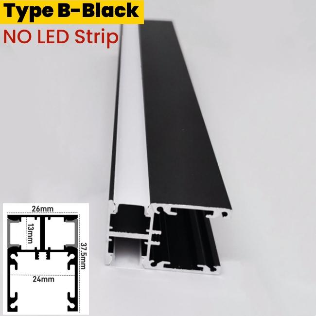1м/2м лестничный поручень светодиодный алюминиевый профиль настенный вверх вниз канал диффузор лестница коридор декор линейная полоса света