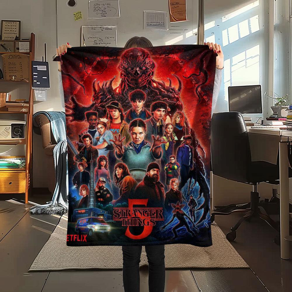 Stranger Things Season Poster Blanket Soft And Comfortable Sofa Blanket Nap Blanket Sheet Office Rest Blanket