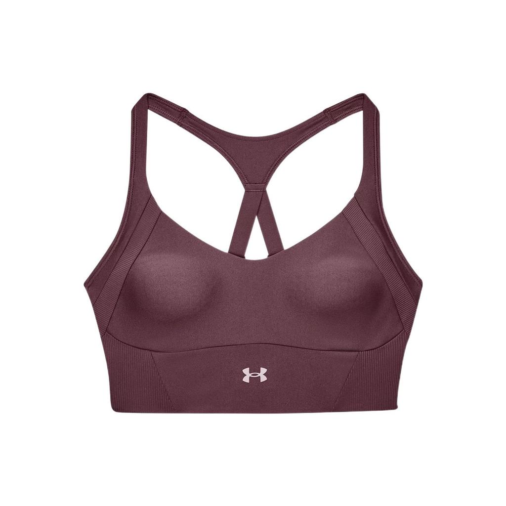 Under Armour Infinity Rib Solid Training средней интенсивности спортивный бюстгальтер женское нижнее белье фиолетовый 1365772-566