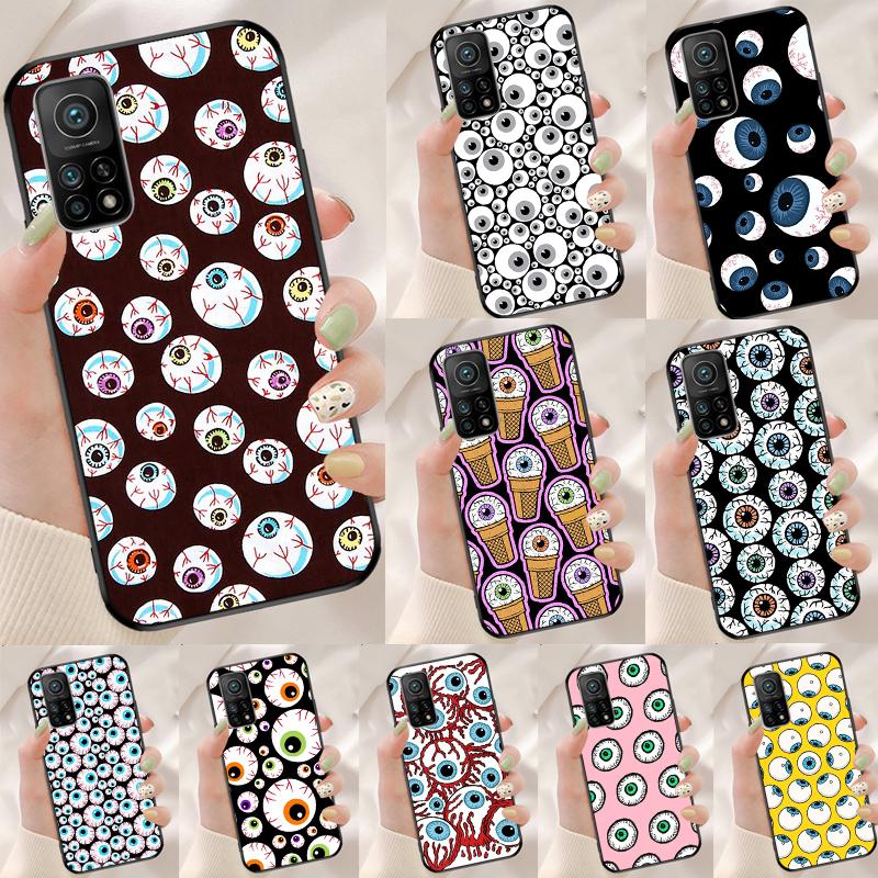 Чехол со сумасшедшим узором из глаз для Xiaomi 14 Ultra 15 13 11T 12T 13T 14T Pro POCO X7 Pro X3 X5 X6 M6 F5 F6 Pro