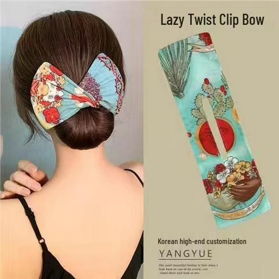Модный ленивый пучок инструмент для закручивания: Вращающаяся повязка-пучок
