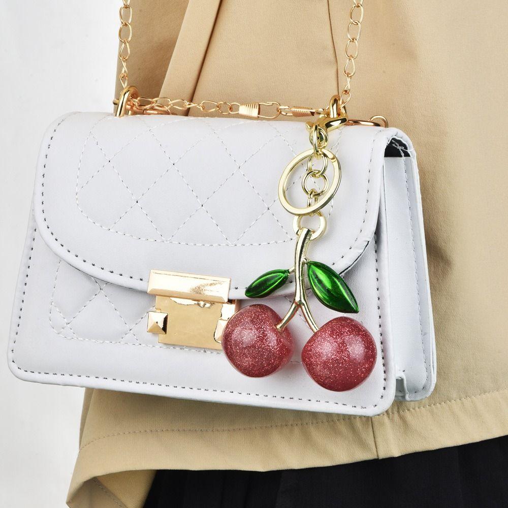3D поделки брелок в виде вишни украшения подвески в виде вишни сумочка ювелирные изделия хрустальная вишневая подвеска