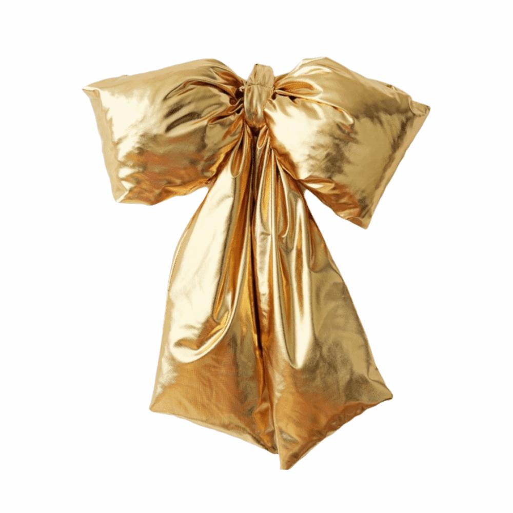 Shiny Metallic Christmas Bowknot Pendant Creative Bowknot Hanging Pendant  Xmas Party Supplies