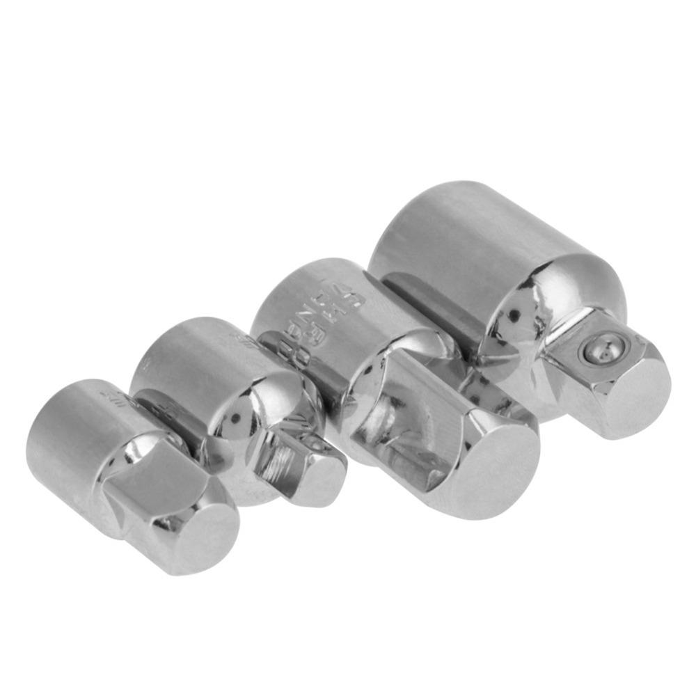 4 PCS Socket Adapter Set 1/4" 3/8" 1/2" Drive Ratchet Adapter Reducer Set Automotive Maintenance