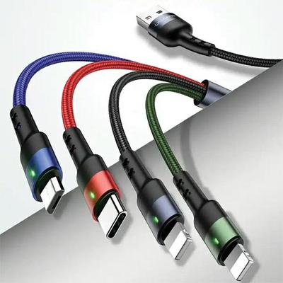 USAMS Плетеный кабель U26 4-в-1 1,2 м 2A быстрая зарядка (2Xlightning/Microusb/USB-C) Sj317Usb01 (Ус-Sj317)