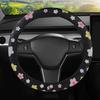 Чехол на руль с цветочным узором, универсальный, 15-дюймовый, дышащий, противоскользящий, протектор на руль, впитывающий пот, моющийся, автомобильные аксессуары