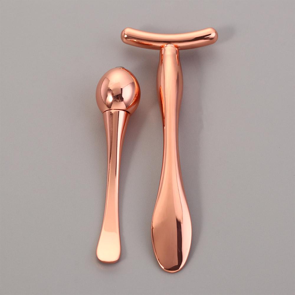 Massage Stick T-shape Facials Eye Massage Roller Eye Cream Spoon Face Lifting Face Cream Applicator