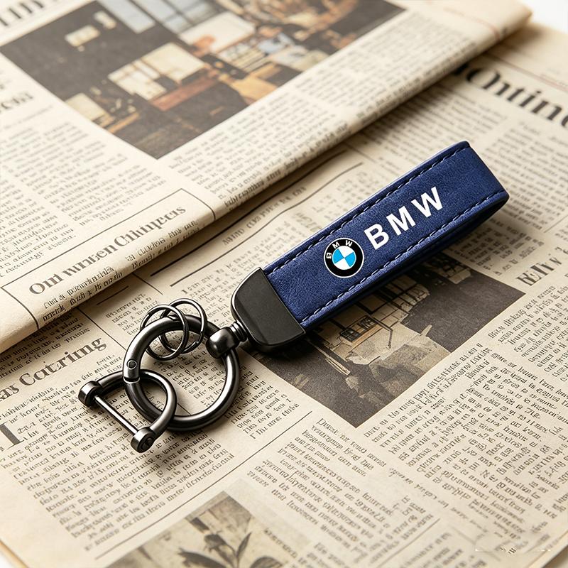 Suede Car Logo Keychain Key Rings Holder Car Sticker For BMW E36 E87 E61 3 5 7 Serie E91 E53 E34 E83 328i E46 E90 E60 E39 SX76
