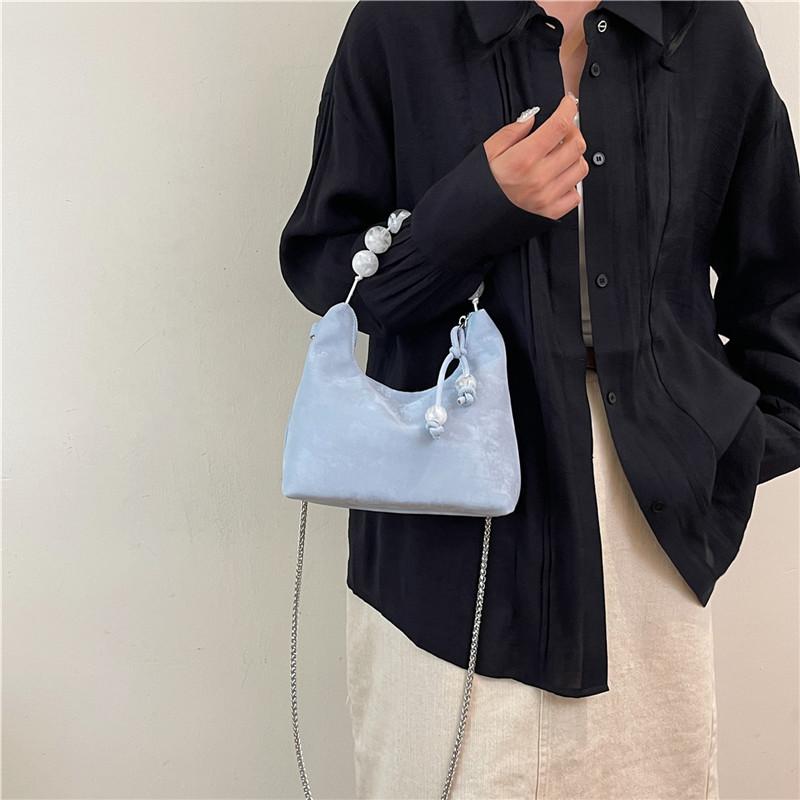 Новая китайская сумка женская летняя новая ручная сумка с вышитыми жемчужинами, модная тенденция, универсальная сумка через плечо