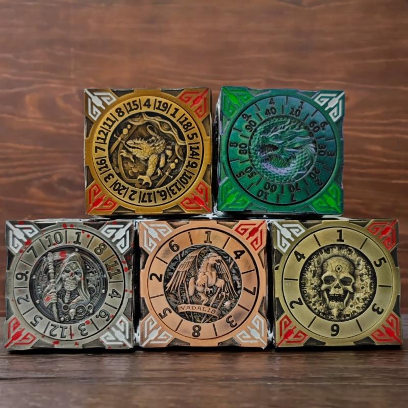 7-в-1 Dungeons & Dragons Поворотный стол Кубики Спиннер-непоседа Многогранник Металлическая рулетка Вечеринка Ролевые игры Снятие стресса EDC Гироскоп Игрушка