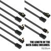 Зарядный кабель 26AWG Type C (розетка) - Mini USB (вилка) с передачей данных 480 Мбит/с для узких мест и различных устройств