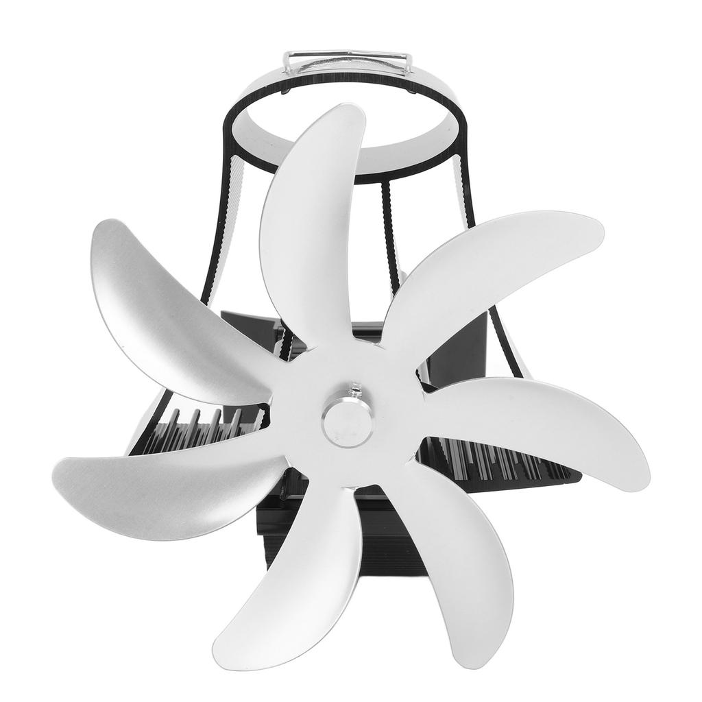 Вентилятор для дровяной печи, трубчатый вентилятор для камина, 7 лопастей, вентилятор для печи на дымоходе, бесшумные двигатели, работающие на тепле, дровяной