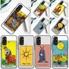 Чехол-футляр для телефона Xiaomi Redmi Note 13 14 Pro 12 9 10 11 Pro 10S 11S 12S Redmi 14C 13C 10C 12C с изображением карт Таро, Солнца, Луны и Влюбленных