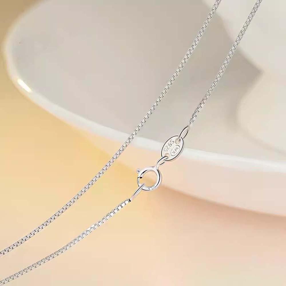 925 Silver Glitter Choker Necklace Zinc Zinc Alloy Collarbone Chain Elegant Stacked Silver Necklace Women