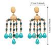 Turquoise Bohemian Turquoise Earrings Bohemia Style Earrings Pendant  Beach