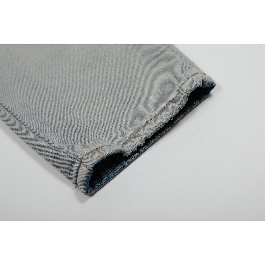 M48 Amiri Men's and Women's American Style Trendy Jeans with Fabric Patches, Holes, Embroidery, Casual and Fashionable High Street Pants