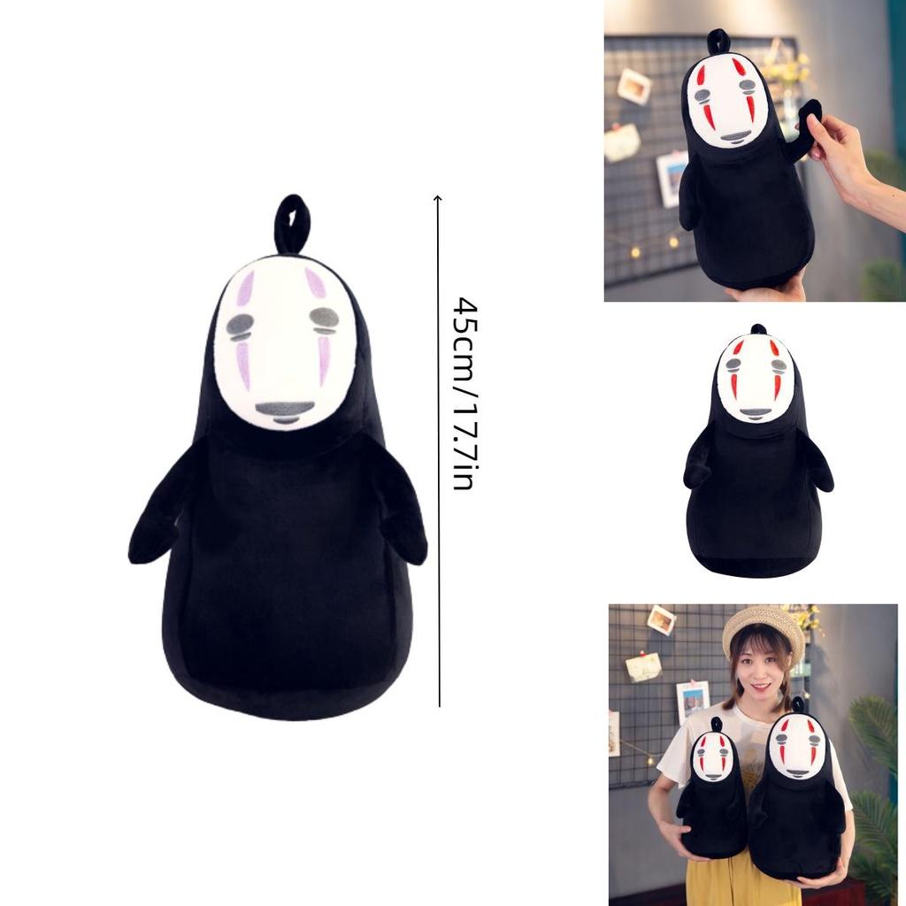 Soft Short Plush No Face Man Doll With Pp Cotton Filling Anime Character Toy Decor