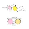 Солнцезащитные очки смешанных цветов для девочек-подростков, косплей, круглая оправа, забавные модные украшения для вечеринок