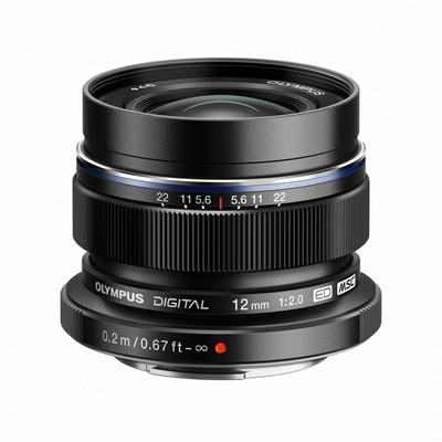 OLYMPUS Объектив с одним фокусом M.ZUIKO DIGITAL ED 12 мм F2.0 черный ED 12 мм F2.0 BLK