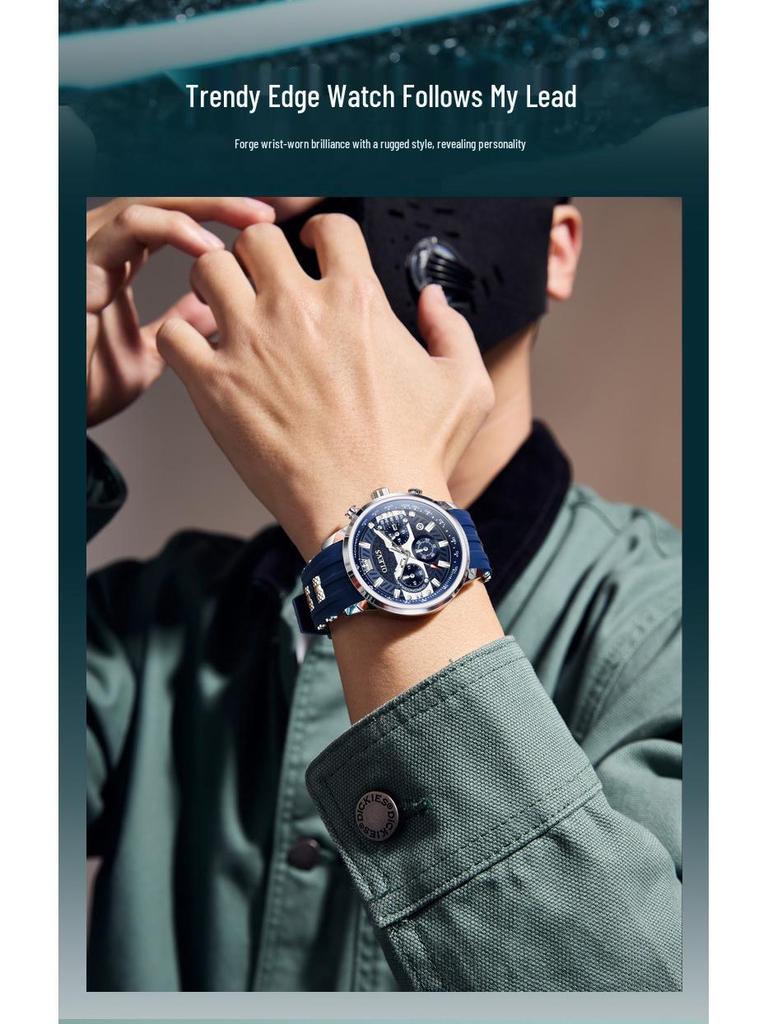 OLEVS Olis Мужские Многофункциональные Модные Спортивные Кварцевые Часы