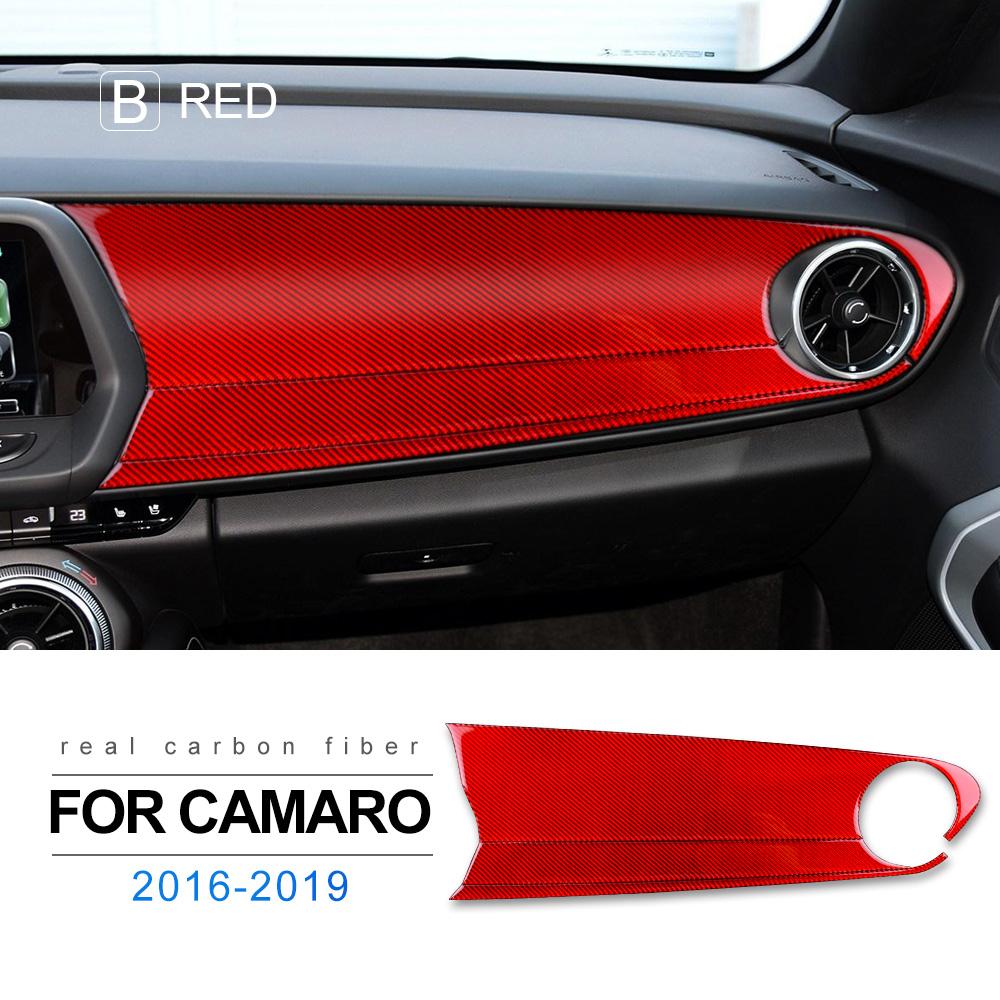 Отделка приборной панели из углеродного волокна для Chevy Camaro 2016-2019 Комплект из 2 предметов