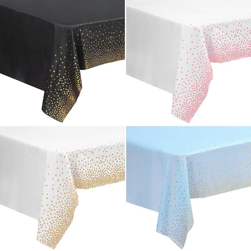 Polka Dot Party Tablecloth PEVA Waterproof and Oil-proof Disposable Party Tablecloth Party Tablecloth