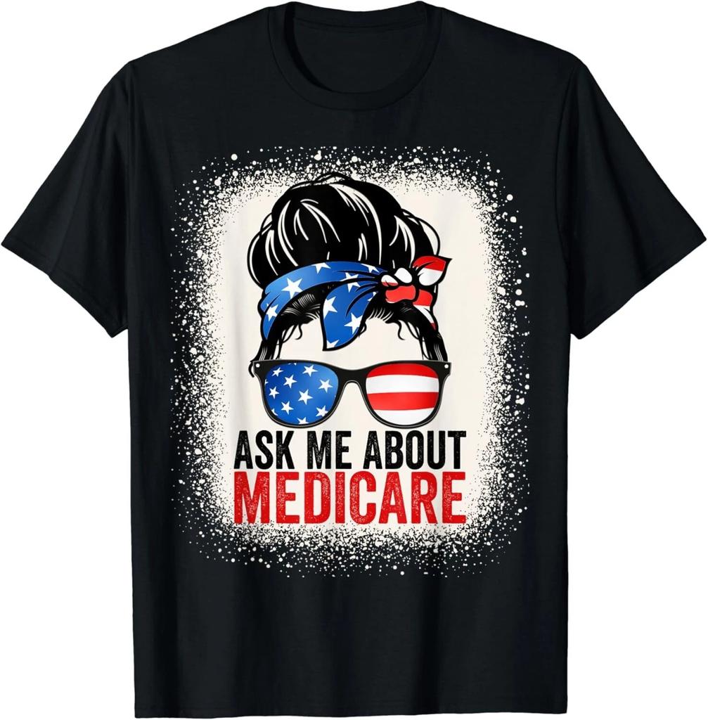 Спроси меня о Medicare Страховой Агент Брокер Продажи Маркетинг Подарок Унисекс Футболка