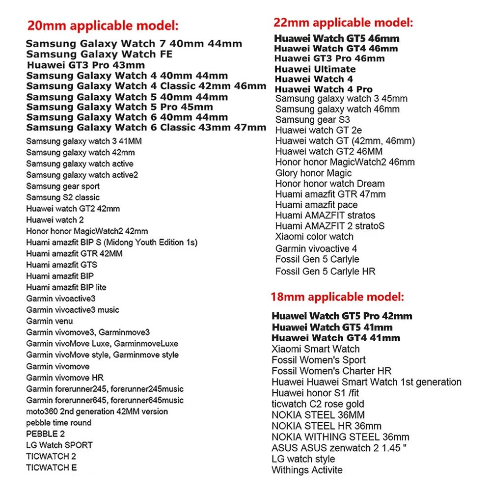 Ремешок для часов из металла и смолы 18 мм 20 мм 22 мм универсальный сменный ремешок для часов браслет для наручных часов для женщин и мужчин для Huawei GT5 Pro для Samsung Galaxy Watch