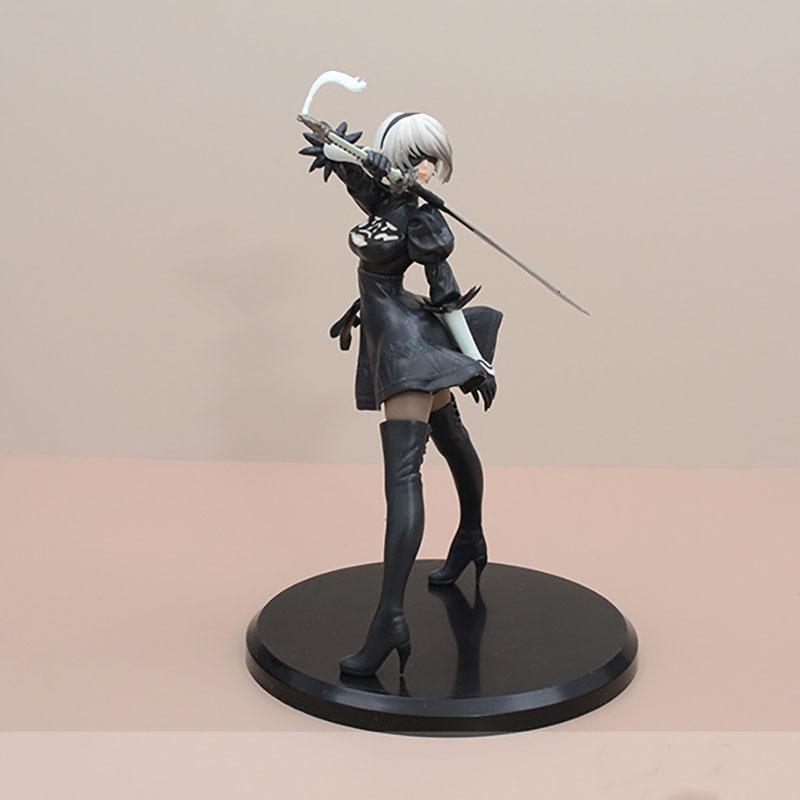 19см NieR:Automata Ver1.1a YoRHa №2 Тип B 2B ПВХ Экшн-фигурка Аниме Фигурка Модель Игрушки Коллекция Кукла Подарок