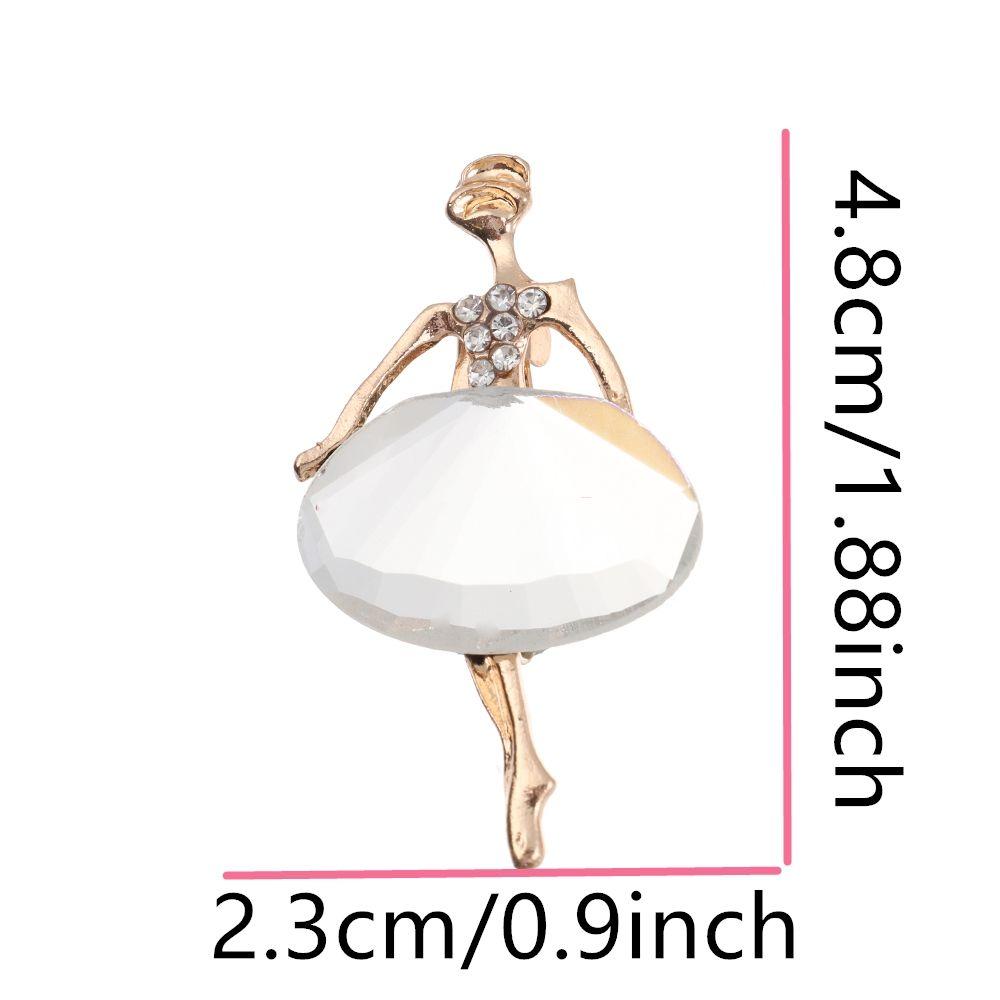 Gift Jewelry Bag Crystal Badge Ballet Girl Pin Clothes Accessories Dancing Girl Brooches