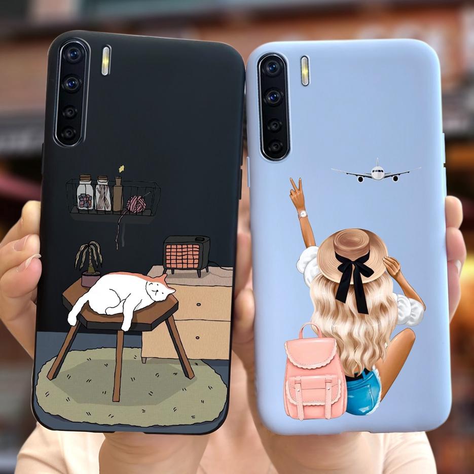 For Oppo A91 Case Oppo Reno3 CPH2043 Cute Astronauts Cartoon Cover Soft TPU Phone Case For Oppo F15 Reno 3 OppoA91 Fundas Bumper