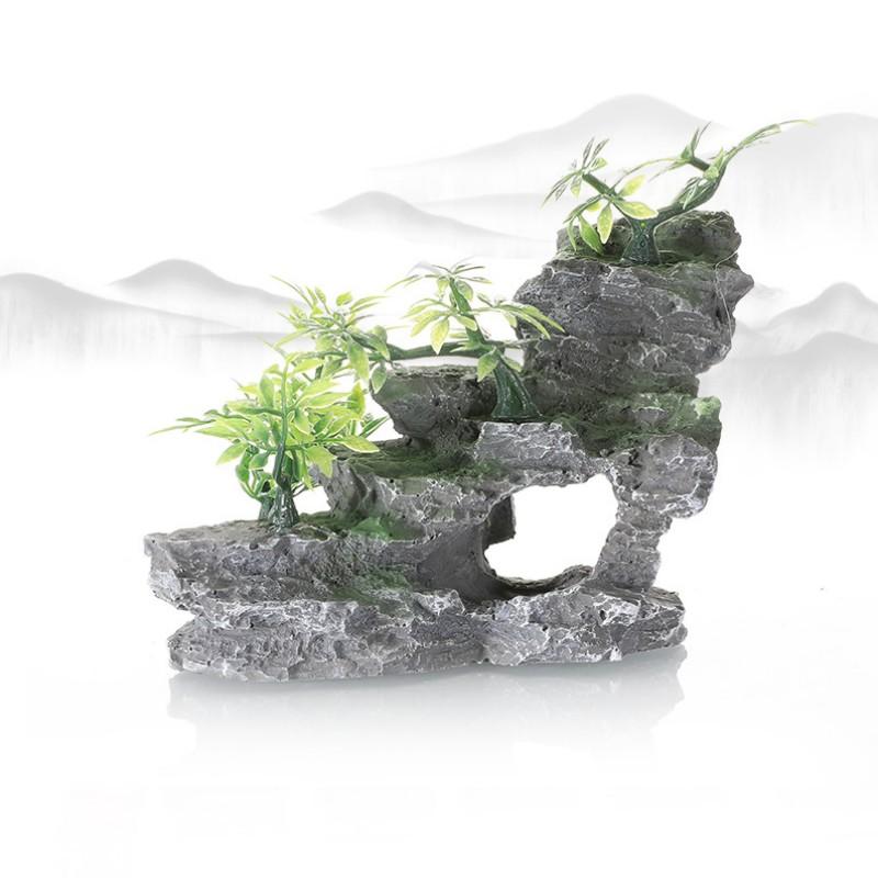 Decorative Rocks Fish Tank Decoration Simulation Rockery Decorative Rocks Landscape for Aquarium Decor Ornaments Resin Rockery
