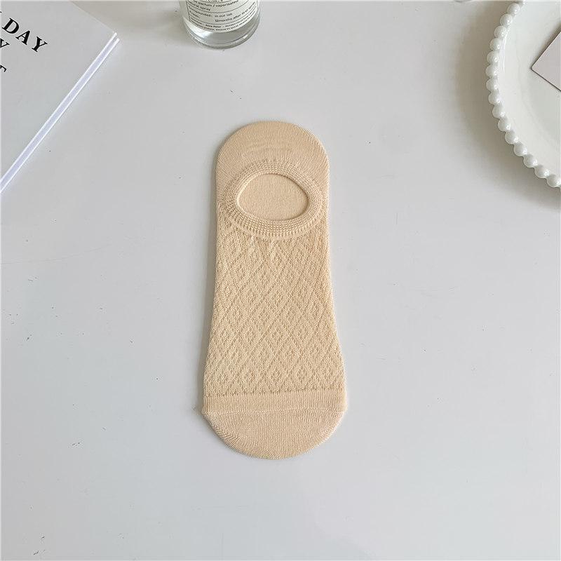 1/5pairs Women's Summer Shallow Invisible Boat Socks Sweat-absorbent Breathable Low-top Socks