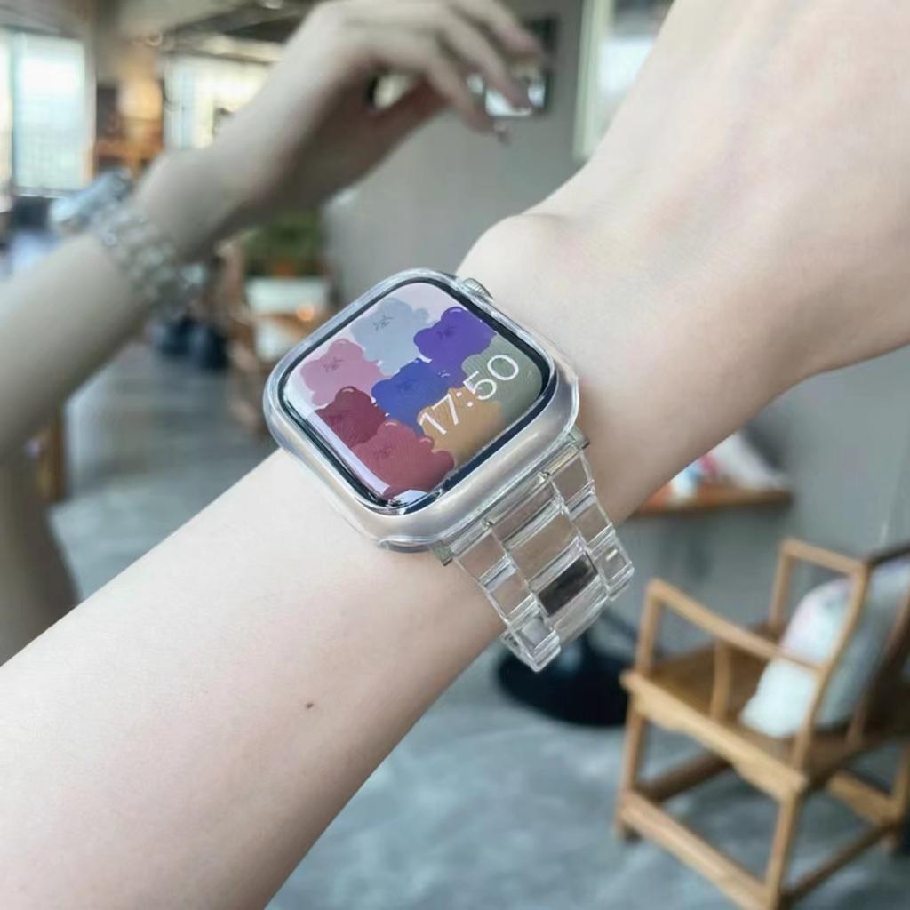 Transparent loop link For Apple Watch band women Series Ultra 10/9/8/7/6 38mm 40mm 41mm 42mm 44mm 45mm 46mm Strap