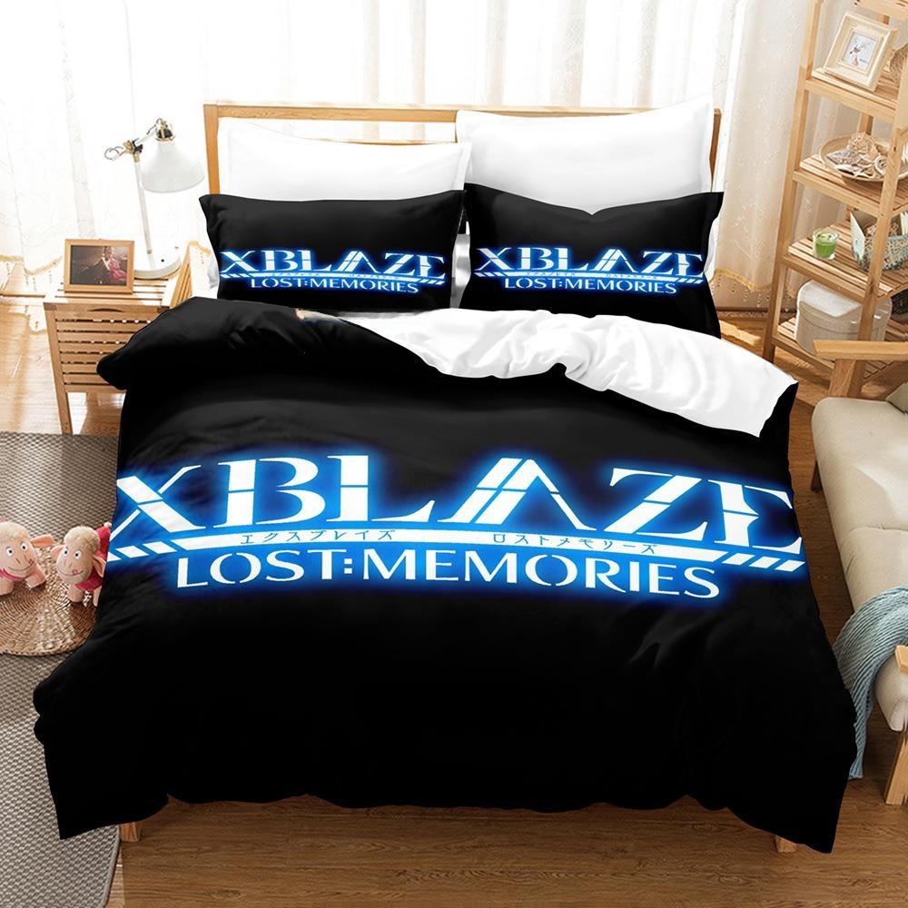 3D-печать Игра XBlaze Lost: Комплект постельного белья Memories Односпальный Полуторный Двуспальный Евро King Size Комплект постельного белья для спальни Подростковая спальня Комплект простыней Домашний текстиль