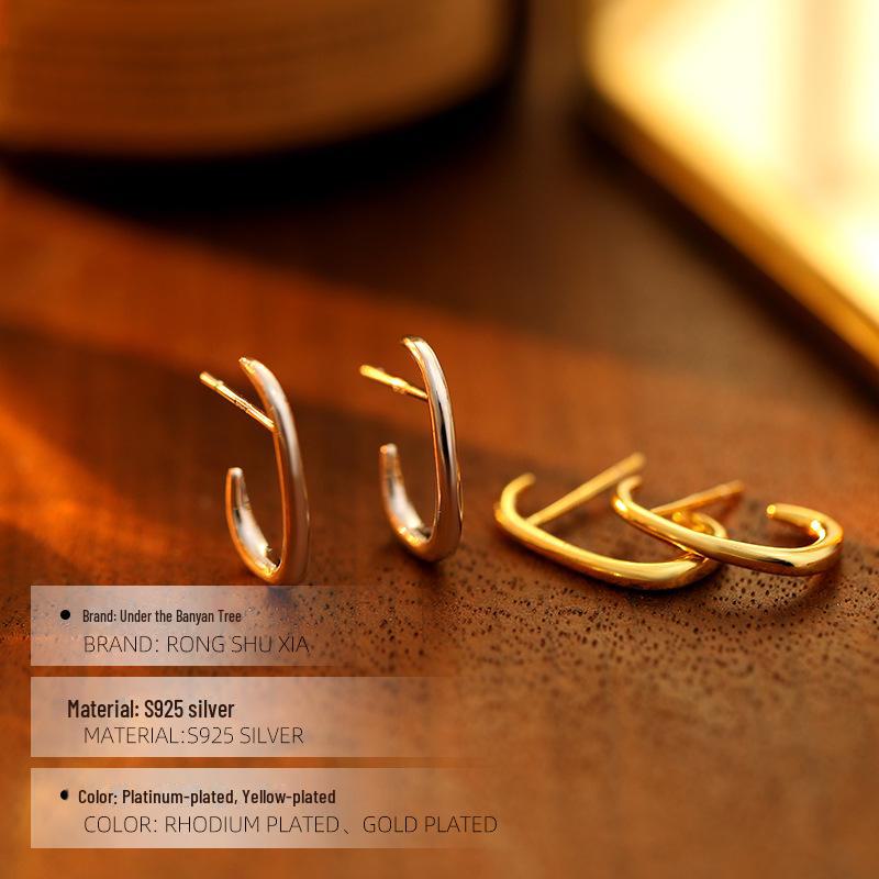 Серьги-крючки из серебра 925 пробы Banyan Tree, современные металлические, для женщин - модная осенне-зимняя мода