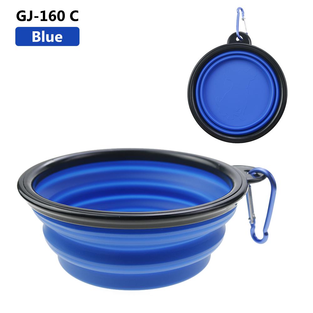 1PC 350ml Soft Silicone Pet Dog Bowl Folding Travel For Portable Collapsible Food Water Feeding Hanging Storage Odorless