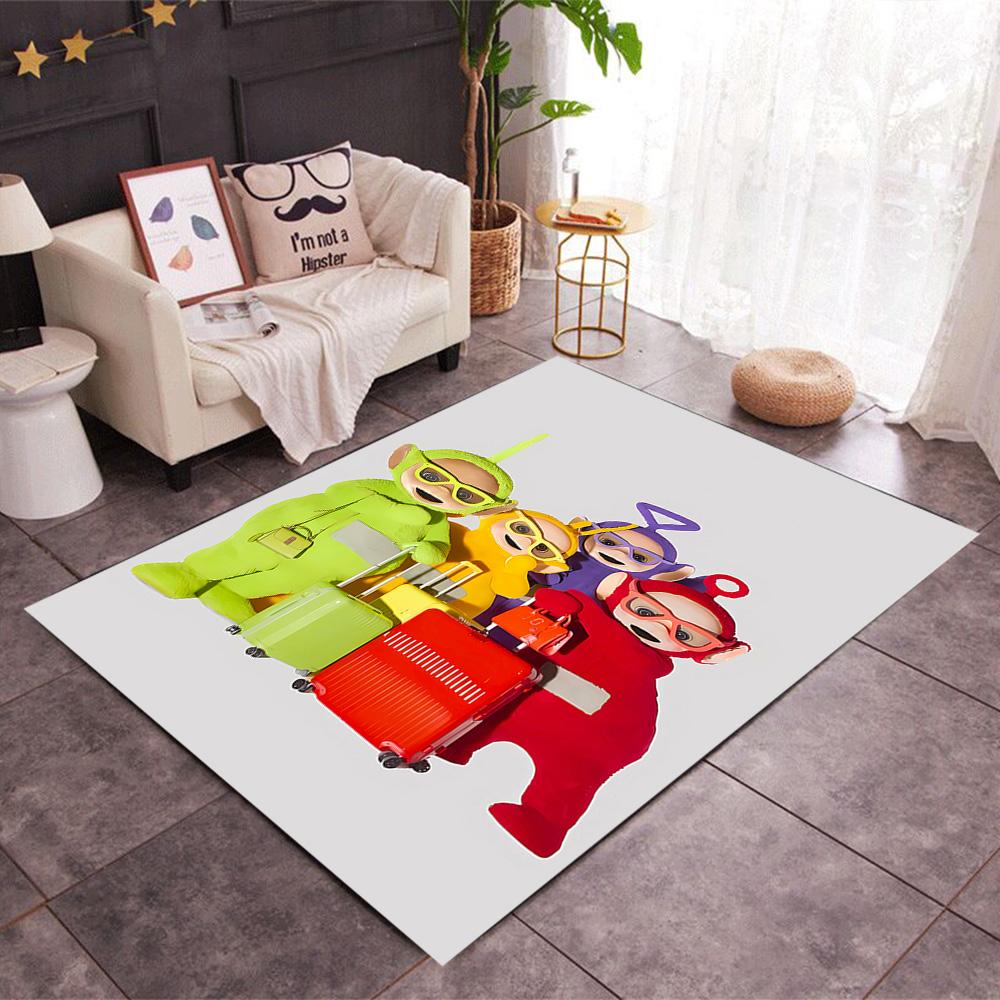 Teletubbies Friends Themed Anti-Slip Rugs - Polyester Home Decor, Suitable for Bedrooms, Living Rooms, Doorways, Studios, and Decorations