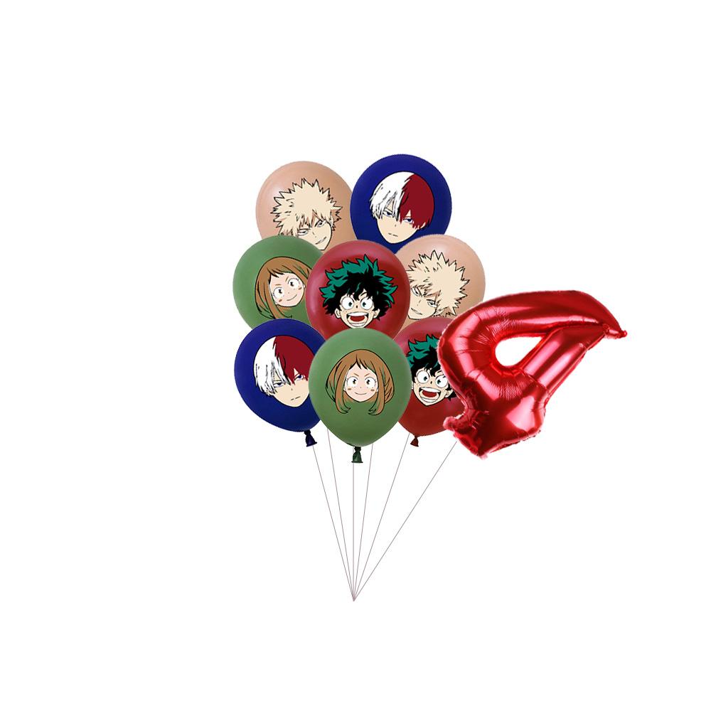 My Heros Academiaed Birthday Themed Party Decorations Balloon Set Tableware Tablecloths Cake Toppers Party Supplies Baby Shower