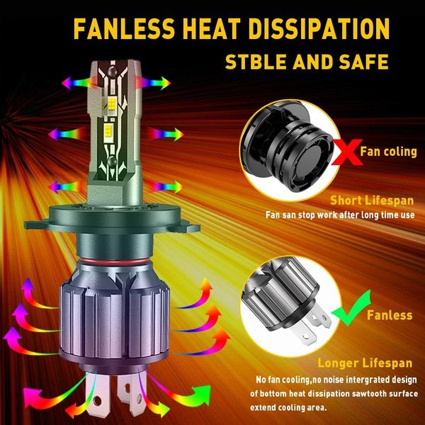 2 шт. 100 Вт 30000LM H4 H7 Canbus LED H8 H9 H11 9005 HB3 Hir2 9012 HB2 9003 Автомобильные светодиодные фары Turbo Противотуманные фары 6000K 12 В диод
