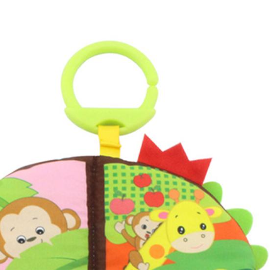 Детская тканевая книга со встроенной звуковой бумагой, подвесная погремушка, успокаивающая игрушка для раннего обучения, красочная мятая книга, мягкая тканевая игрушка для прорезывания зубов для мальчиков и девочек