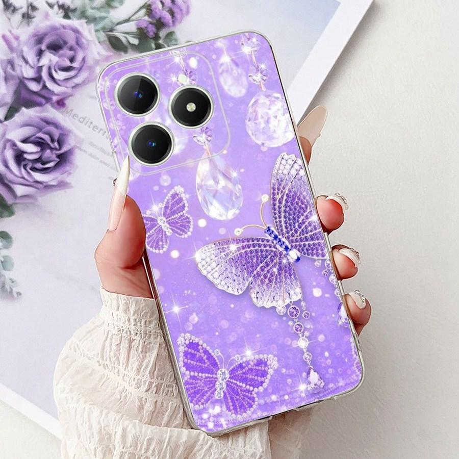 Для OPPO Realme C61 C63 Чехол C 61 RMX3939 Новый дизайн ТПУ Мягкий силикон Ударопрочный Coque Funda Для RealmeC63 C6 1 Чехол для телефона