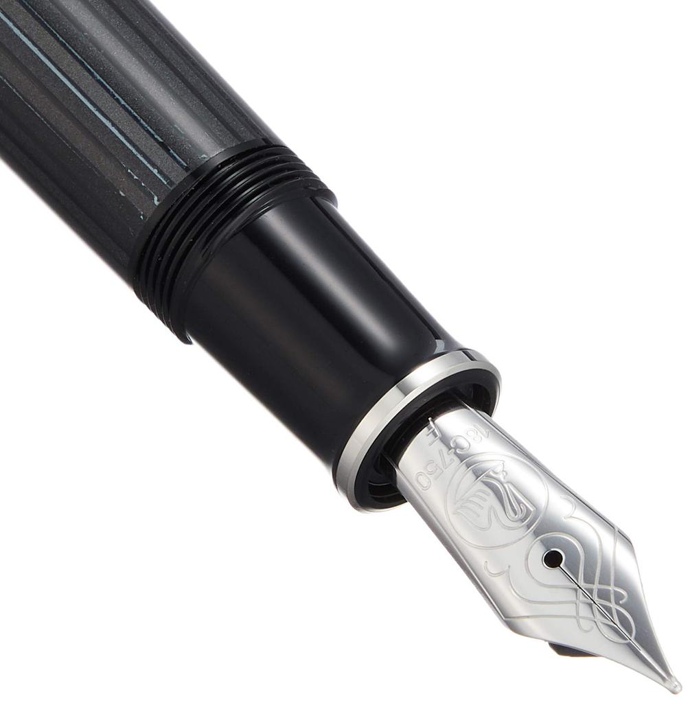 Pelikan Fountain Pen F Fine Point Black Stripe Souveraine M805 Genuine Imported Product