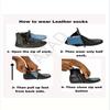 Green Azad Leather Wudu Masa Winter Socks Footwear Ankle Khuff Comfortable Sock.