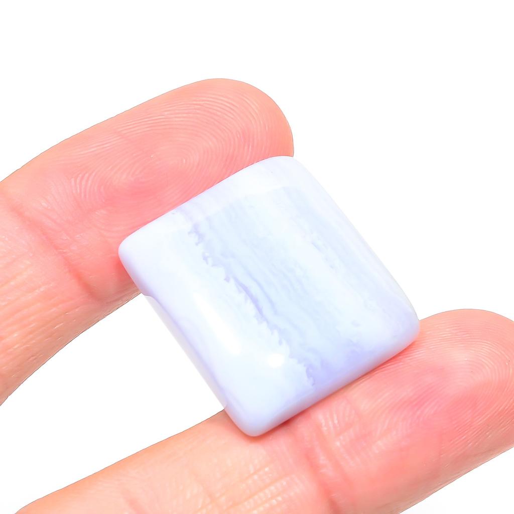 Blue Lace Agate 2.2x2.5mm Natural Cabochon Fine Loose Gemstone 42.75Cts.