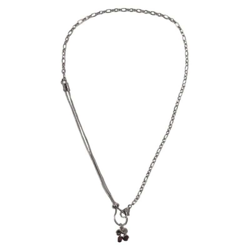 HIGHSCHOOLDISCO Logo Pendant Layered Chain Necklace