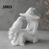 Уникальный Хэллоуинский Подарок 3D Печатная Статуэтка Ведьмы, Готическая Скульптура с Вороном, Декор Комнаты в Ретро Стиле, Мистическая Фигурка для Дома, Рабочего Стола, Полки, Камина