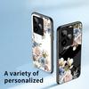 Для Realme GT 7 5G Чехол Цветочный узор ТПУ+Закаленное стекло Защитная накладка для телефона