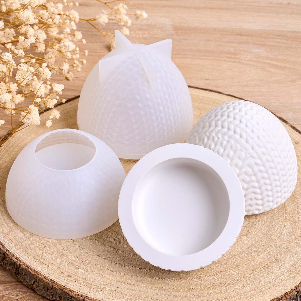 3D Пряжа Яйцо Свеча Банка Силиконовая Форма DIY Пасхальные Украшения Изготовление Гипс Смола Контейнер Цветочный Горшок Формы Поделки Подарки