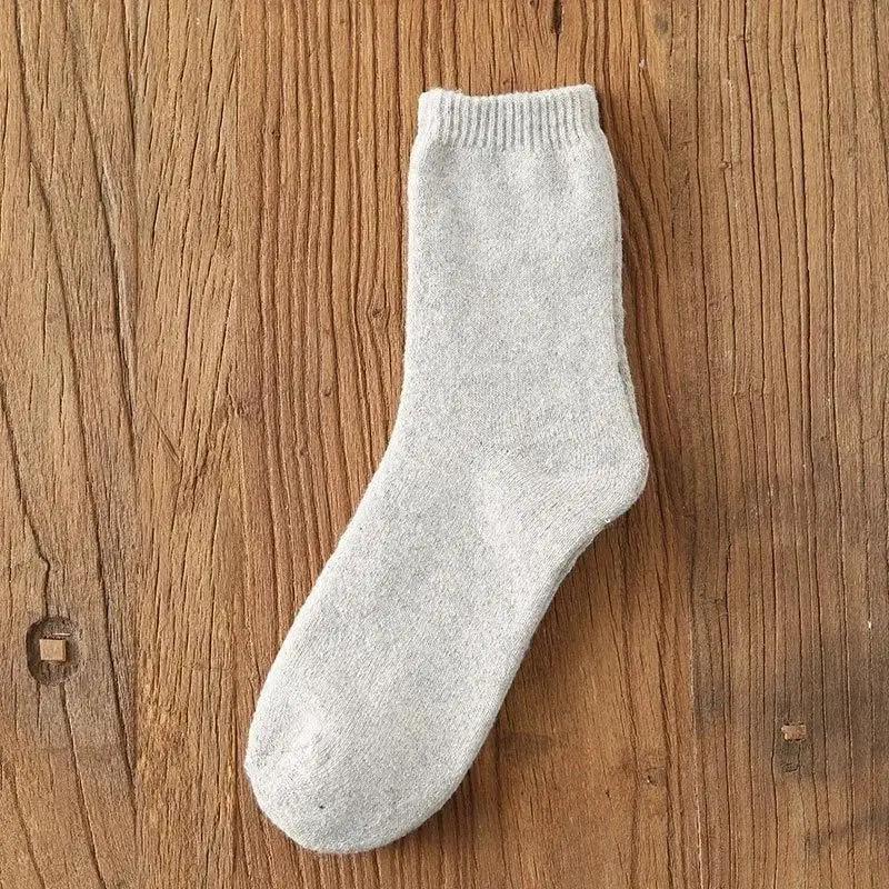 1 пара зимних мужских толстых носков, классические деловые однотонные мужские носки для сохранения тепла и продолжения согревания